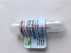 Red Fluorescent Monodisperse Polystyrene Microspheres Size 1, 2, 5, 10, 15 um - Picture 1 of 10