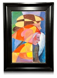 Margret Hofheinz-Döring 1910-1994 - Öl Hartfaser - 'Zwei Mädchen' 1988 - sign. - Bild 1 von 15