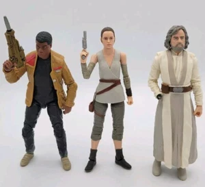 Star Wars The Black Series 6" Figure The Last Jedi Lot Of 3 Luke, Rey & Finn - Picture 1 of 4