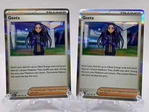 Pokemon TCG 2X Geeta 188/197 Obsidian Flames Holo Rare Trainer/Supporter- NM/M - Picture 1 of 2