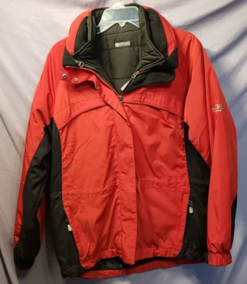 Chaqueta de Colección Pacific Trail Clima Frío Para Mujer’s M Rojo Abrigo con Capucha Exterior Foto 1 de 4
