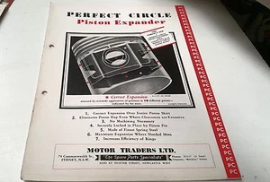 1934 ANILLOS DE PISTÓN CÍRCULO PERFECTOS Catálogo/Folleto de ventas - Imagen 1 de 3