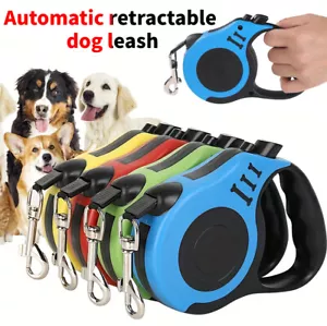 Guinzaglio per cani retrattile automatico 16,5 piedi collare per animali domestici automatico senza piombo US - Foto 1 di 35
