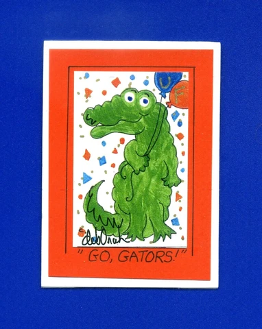 GO GATORS! University of Florida UF FL GATOR Art in a Magnet Alligator Print Cover