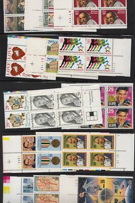 1992-4 Plate Blocks MNH lot of 18 different 29c era - nice fresh collectable - Image 1 of 2