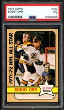 1972-73 TOPPS NHL Hockey #122 BOBBY ORR HOF All Star PSA 7 NM BOSTON BRUINS