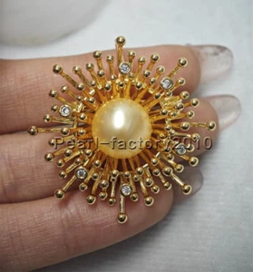 wunderschöne Südsee Göttin Perlen Brosche 925er - Bild 1 von 3