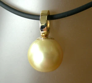 11,7 mm!! PERLA DE ORO DEL MAR DEL SUR + POTENCIADOR COLGANTE DE ORO MACIZO DE 18 quilates + certificado disponible - Imagen 1 de 1