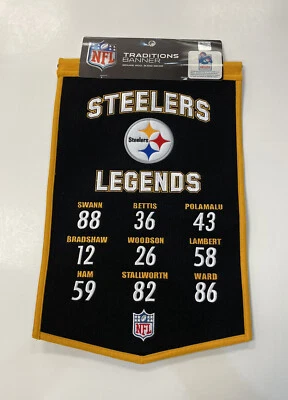 Pittsburgh Steelers NFL Winning Streak Embroidered Legends Traditions Banner - Image 1 of 4