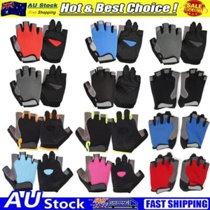 Half Finger Cycling Gloves Anti Slip Breathable MTB Bike Men Women Sports Glove - Picture 1 of 11