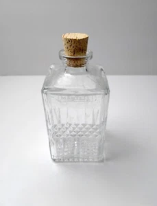 Vintage Martell Kristall Karaffe quadratisch mit Diamant Design - Bild 1 von 7