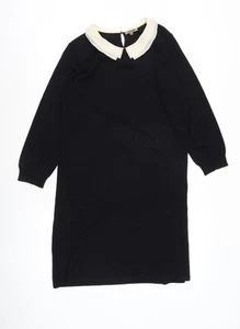 Jigsaw Women's Black Wool Shift Dress - Size M - Picture 1 of 12