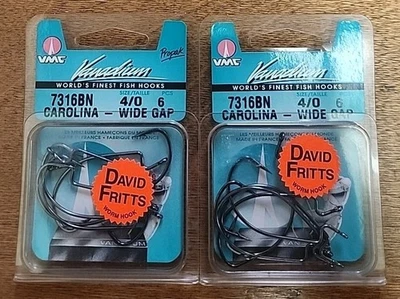Lote de 2. Ganchos VMC Vanadium Wide Gap Carolina Special V7316BN. Talla 4/0 Foto 1 de 4