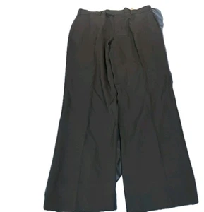 Brooks Brothers 1818 Madison Dress Pants Black 35x30 Pleated 100% Wool - Picture 1 of 9