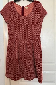 Maison Jules Geometric Orange Dotted Print Dress XL - Picture 1 of 7