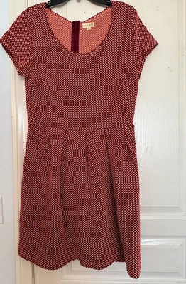 Maison Jules Geometric Orange Dotted Print Dress XL - Image 1 of 4