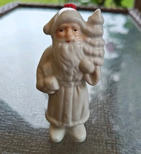 Vintage weißes Porzellan Weihnachtsmann Ornament von Midwest Importeuren Taiwan 4 Zoll - Bild 1 von 4