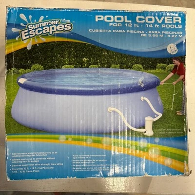 Summer Escapes Pool Cover for 12’ To 14’ Round Above Ground Ring Pools EZ To Use - Image 1 of 3