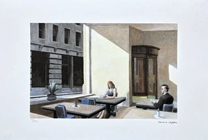EDWARD HOPPER - Sunlight in a Cafeteria - signed, numbered 53/150, 57x38 cm - Picture 1 of 6