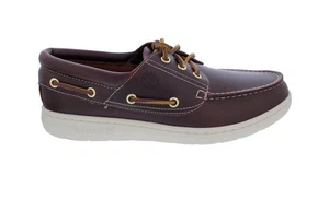 Timberland Portofino Pier zapato de barco A6CXM-EIW, Borgoña - marrón rojizo, cuero liso - Imagen 1 de 10