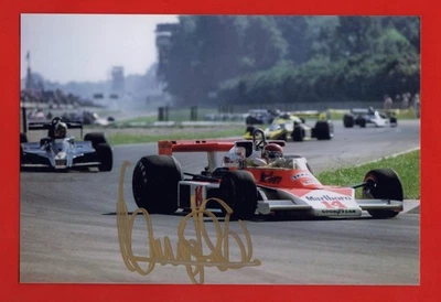 PHOTO cm13x19 signed by Bruno Giacomelli MCLAREN FORD M23 #14 ITALIAN GP 1977 - Immagine 1 di 2