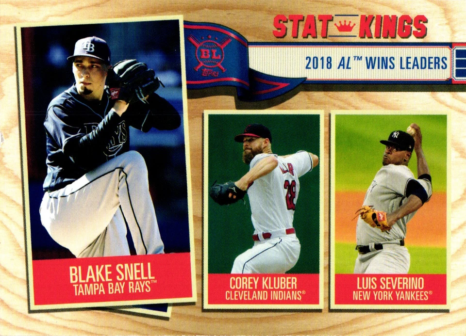 2019 Topps Big League #365 Blake Snell / Corey Kluber / Luis Severino - Image 1 of 2