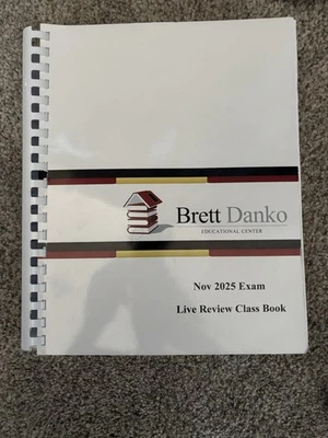 Brett Danko November 2025 Pre Study Live Review Text Books And Flash Cards - Image 1 of 4