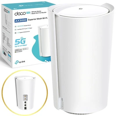 TP-Link Deco X50-5G AX3000 Whole Home Wi-Fi 6, 5G/4G+Cat 6 Router,Add on Single  - Immagine 1 di 4