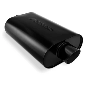 Mishimoto Universal Stainless-Steel Exhaust Muffler, 3-Inch, Angle Tip, Black - Picture 1 of 5