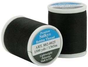 Sulky 882K-25  Bobbin Thread 60wt 1,100yd-Black - Picture 1 of 1