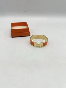 Hermes Clic H Armband Orange und Gold - Bild 1 von 5