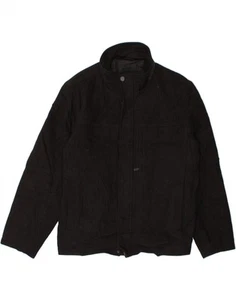 LONDON FOG Mens Overcoat UK 42 XL Black Wool FZ10 - Picture 1 of 3