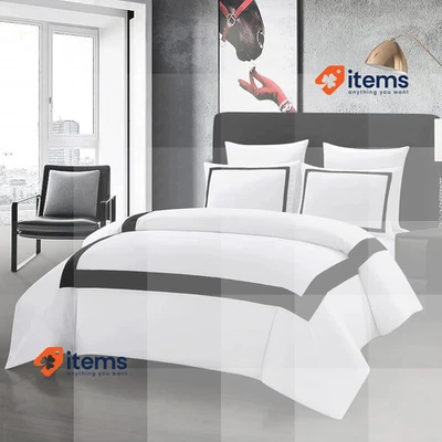 Set Copripiumino OSVINO Hotel 2Pz Microfibra Singolo (135x200cm) Nero - Immagine 1 di 4