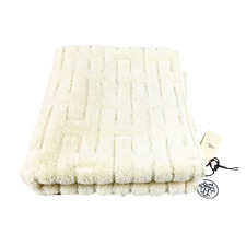 HERMES Paris Cotton Beach Towel Bath Mat Towel White 39.5 x 58cm