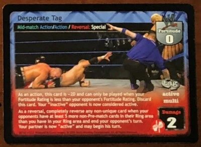 WWE Raw Deal Trading Card Game DESPERATE TAG - Mid-Match # 90/181 TCC WWF - Image 1 of 2