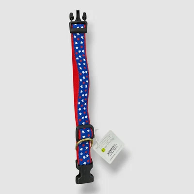 Collar de perro Up Country rojo blanco y azul estrellas talla M Foto 1 de 3