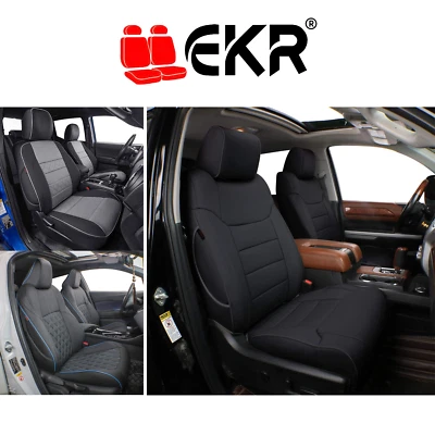 EKR Custom Fit Car Seat Covers 2015-2022 Chevy Colorado LT Z71 Durable Leather Foto 1 de 4