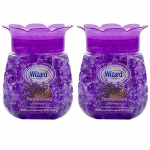 2 Wizard Lavender Scented Odor Eliminator Crystal Beads Air Freshener Fragrance - Picture 1 of 1