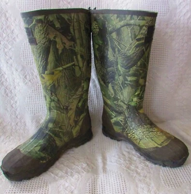 Botas de goma camufladas de caza para hombre talla 11 de caña alta Foto 1 de 4