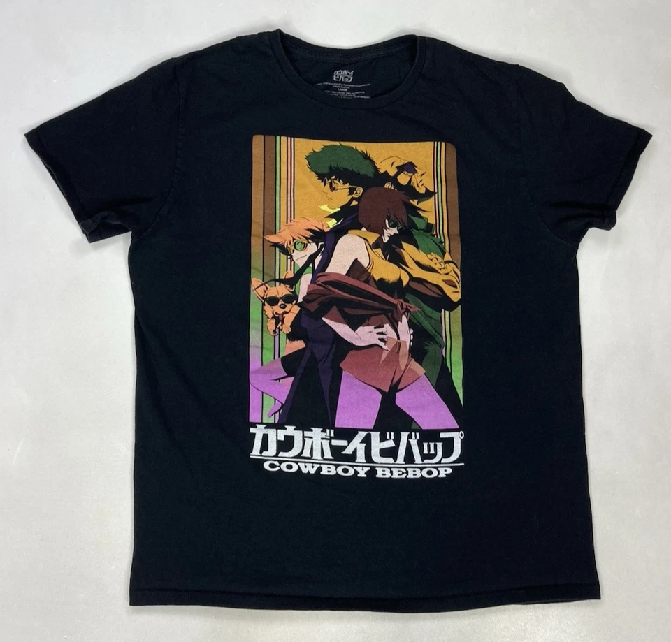 Camiseta Gráfica Cowboy Bebop Anime Serie de TV Hombres Grande Negra Manga Corta Foto 1 de 4