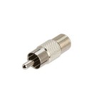 ADATTATORE CONNETTORE SPINA M RCA A PRESA F audio video cavo sat tv f - type pc