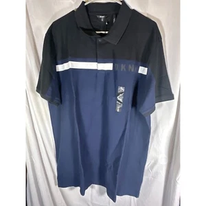 DKNY Men's Polo Shirt Color Block Short Sleeve Casual Top, Size XL, NWT - Picture 1 of 5