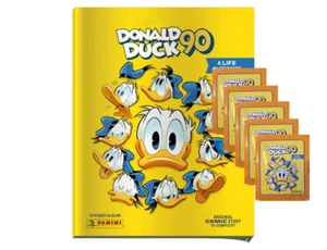 Pegatinas Panini 90 años Pato Donald / 1 álbum de cromos incl. 5 bolsas de cromos - Imagen 1 de 2