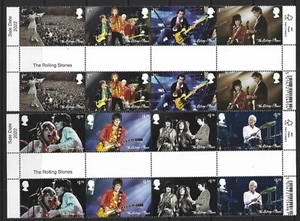 GREAT BRITAIN 2022 THE ROLLING STONES GUTTER PAIRS UNMOUNTED MINT, MNH - Picture 1 of 1
