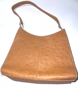 Borsa a mano Liz Claiborne struzzo goffrata ecopelle colore senape usata - Foto 1 di 6