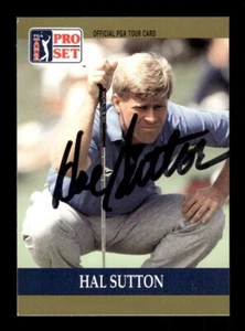 HAL SUTTON SIGNED 1990 PRO SET OFFICIAL PGA TOUR CARD #49 ON-CARD AUTO - Picture 1 of 2