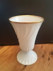HAVILAND LIMOGES MAZAGRAN White Swirl Cocktail Goblet Gilt Rim 5 1/4" Excellent - Picture 1 of 4