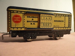 DE COLECCIÓN ESCALA O MARX "ESTAÑO" COLORADO & SOUTH R.R. COCHE DE CAJA C&S # 555 - Imagen 1 de 8