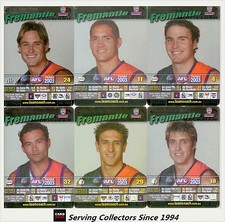 2003 AFL Teamcoach Trading Card Silver Team set Fremantle (9)