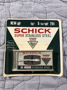 Vintage NOS Schick Super Stainless Rasierklingen 5er Pack Krona Comfort - Bild 1 von 2